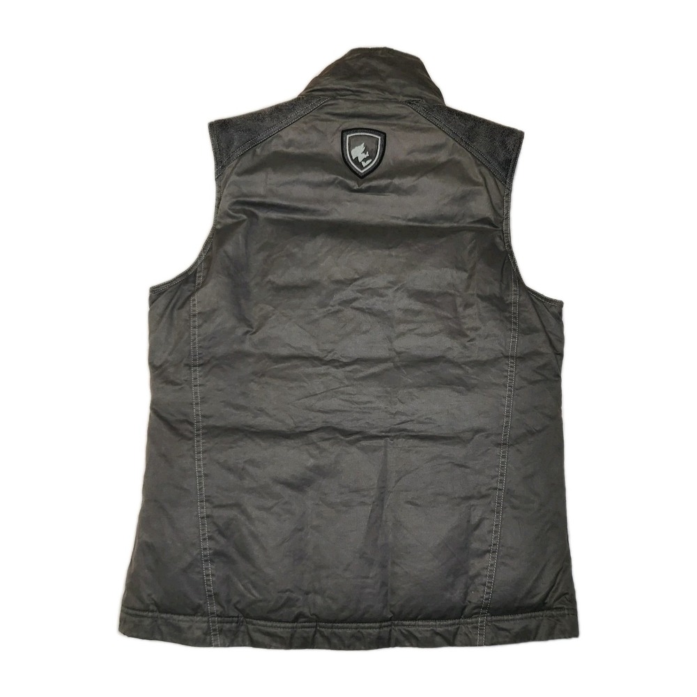 KÜHL Arktik 800 Fill Goose Down Vest Men's Medium Gray Waxed Outdoor - Picture 3 of 12